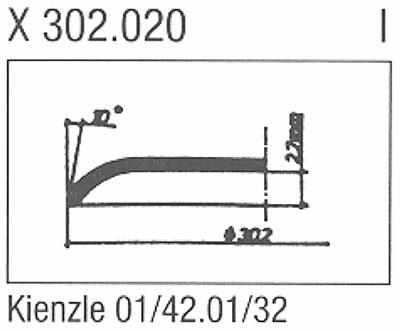 Glass, Kienzle 01 42.01/32 (Sternkreuz X302.020)