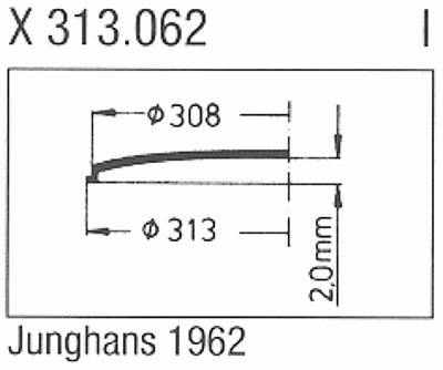 Glass, Junghans 42.197.1962 (Sternkreuz X 313.062)