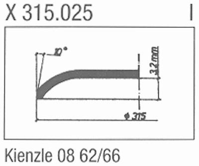 Glass, Kienzle 08 62/66 (Sternkreuz X315.025)