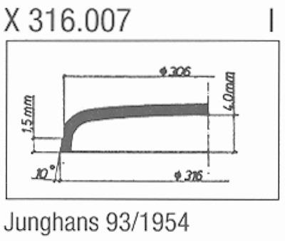 Glass, Junghans 93/1954 (Sternkreuz X 316.007)