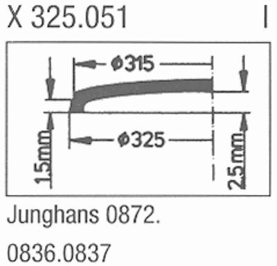 Glass, Junghans 010/2611* (Sternkreuz X 325.051)