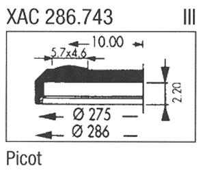 XAC286.743 Sternkreuz, Picot