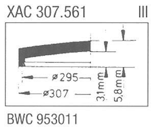 Glass, BWC Swiss 953011 (Sternkreuz XAC 307.561)