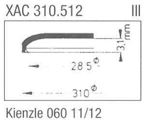 Glass, Kienzle 060 11/12 (Sternkreux XAC310.512)
