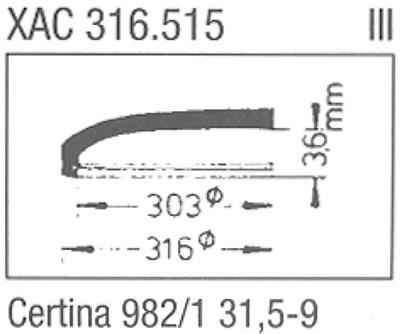 Glass, Certina 982/1 31,5-9 (Sternkreuz XAC 316.515)