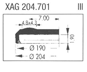 XAG204.701 Sternkreuz (Ø20.40mm. Flat Top, Date @3h)