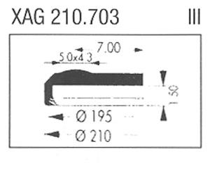 XAG210.703 Sternkreuz (Ø21.00mm. Flat Top, Date @3h)
