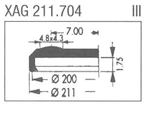 XAG211.704 Sternkreuz (Ø21.10mm. Flat Top, Date @3h)