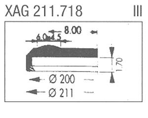 XAG211.718 Sternkreuz (Ø21.10mm. Flat Top, Date @3h)