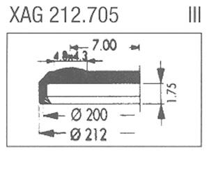 XAG212.705 Sternkreuz (Ø21.20mm. Flat Top, Date @3h)