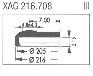 XAG216.708 Sternkreuz (Ø21.60mm. Flat Top, Date @3h)