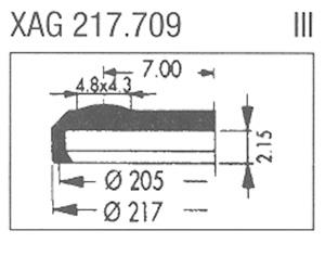 XAG217.709 Sternkreuz (Ø21.70mm. Flat Top, Date @3h)
