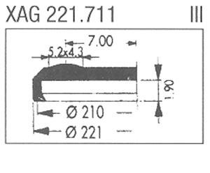 XAG221.711 Sternkreuz (Ø22.10mm. Flat Top, Date @3h)