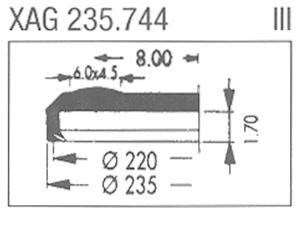 XAG235.744 Sternkreuz (Ø23.50mm. Flat Top, Date @3h)