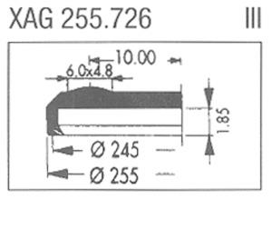 XAG255.726 Sternkreuz (Ø25.50mm. Flat Top, Date @3h)
