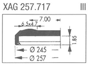 XAG257.717 Sternkreuz (Ø25.70mm. Flat Top, Date @3h)