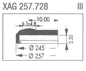 XAG257.728 Sternkreuz (Ø25.70mm. Flat Top, Date @3h)
