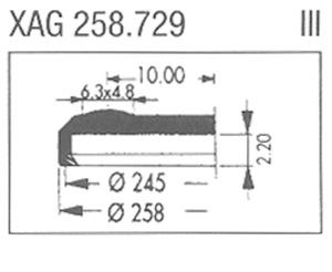 XAG258.729 Sternkreuz (Ø25.80mm. Flat Top, Date @3h)