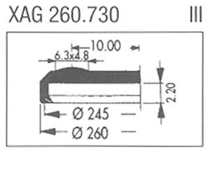 XAG260.730 Sternkreuz (Ø26.00mm. Flat Top, Date @3h)