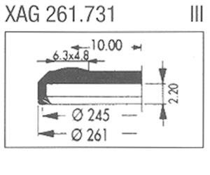 XAG261.731 Sternkreuz (Ø26.10mm. Flat Top, Date @3h)