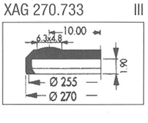 XAG270.733 Sternkreuz (Ø27.00mm. Flat Top, Date @3h)