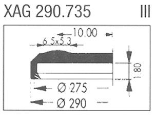 XAG290.735 Sternkreuz (Ø29.00mm. Flat Top, Date @3h)