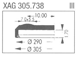 XAG305.738 Sternkreuz (Ø30.50mm. Flat Top, Date @3h)
