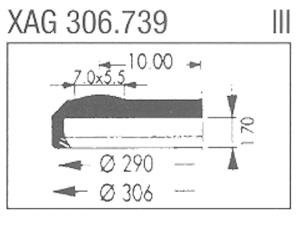 XAG306.739 Sternkreuz (Ø30.60mm. Flat Top, Date @3h)