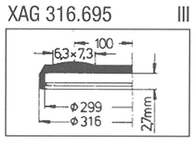 XAG316.695 Sternkreuz (Ø31.60mm. Flat Top, Date @3h)