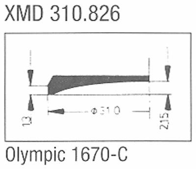 Glass, Olympic 1670.C (Sternkreuz XMD 310.826)