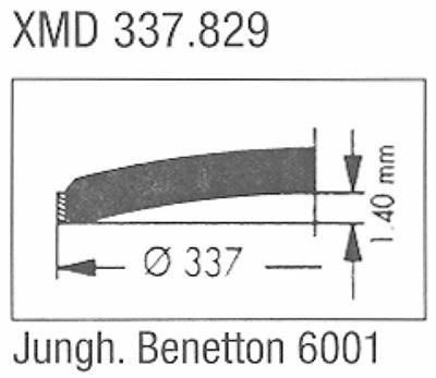 Glass, Junghans Benetton 6001 (Sternkreuz XMD 337.829)