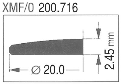 Ø20.0 x 2.45 x 1.0mm XMF/O 200.716
