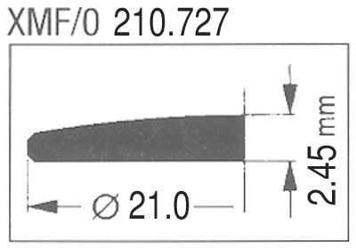 Ø21.0 x 2.45 x 1.6mm XMF/O 210.727