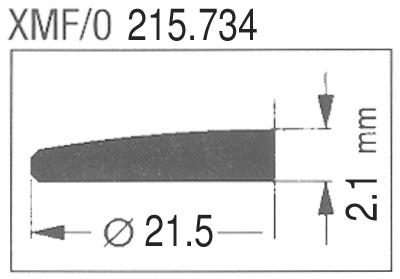 Ø21.5 x 2.1 x 1.5mm XMF/O 215.734
