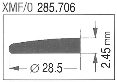 Ø28.5 x 2.45 x 1.2mm XMF/O 285.706