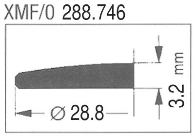 Ø28.8 x 3.2 x 1.6mm XMF/O 288.746