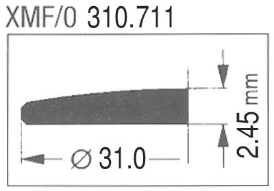 Ø31.0 x 2.45 x 1.2mm XMF/O 310.711