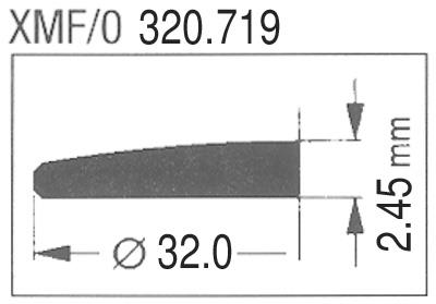 Ø32.0 x 2.45 x 1.0mm XMF/O 320.719