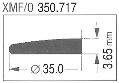 Ø35.0 x 3.65 x 1.0mm XMF/O 350.717