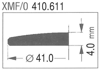 Ø41.0 x 4.0 x 1.3mm XMF/O 410.611