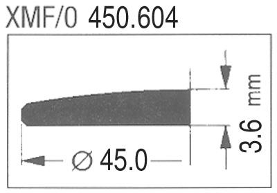 Ø45.0 x 3.6 x 1.5mm XMF/O 450.604
