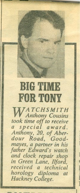 Anthony Cousins Award