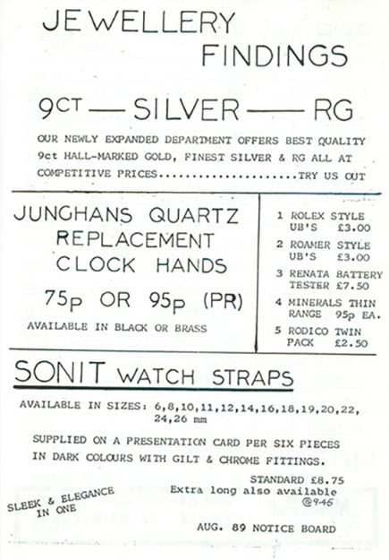 Cousins Noticeboard 1989