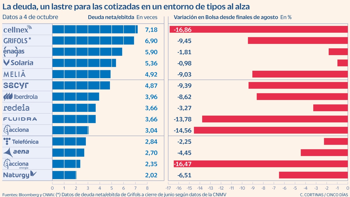 América Deportiva: Cellnex y las renovables sufren el impacto del mercado por su exceso de deuda