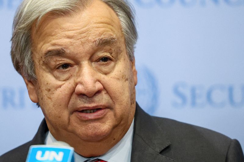 UN Chief Expresses Surprise over Escalation of Israels Bombardment, Urges Humanitarian Ceasefire