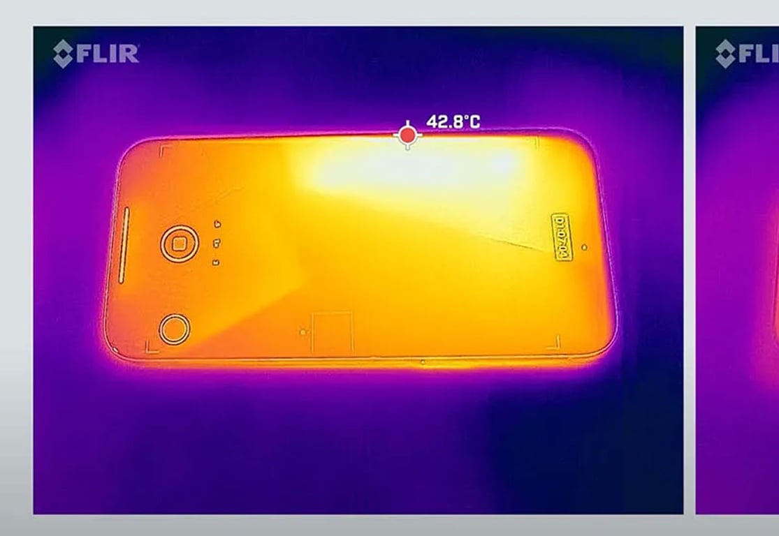 SDI Online: Surriscaldamento iPhone 15 Pro, visione termica prima e dopo laggiornamento