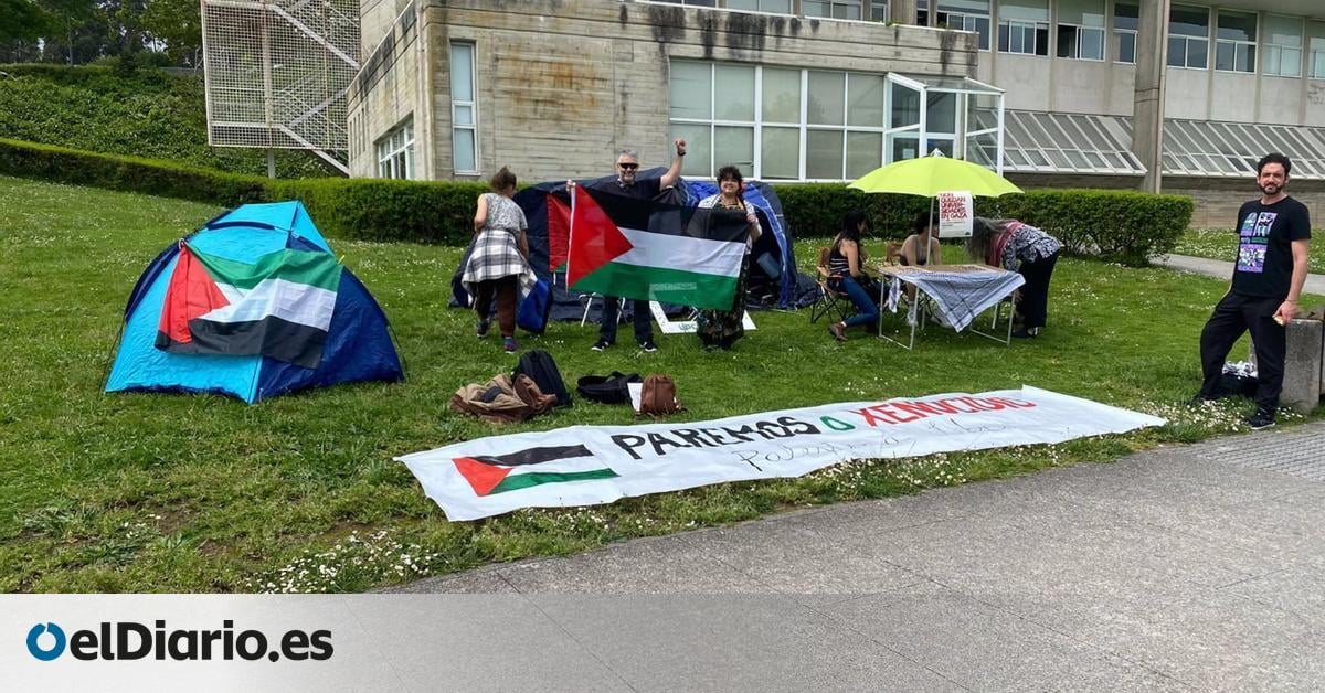 Alumnos de la Universidade da Coruña inician una acampada en apoyo a Palestina – América Deportiva
