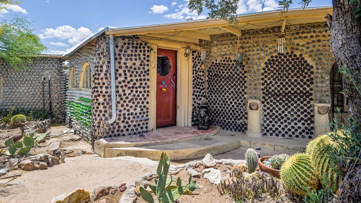 Photo of Tucson, Arizona house made out of bottles for sale: Browse photos
