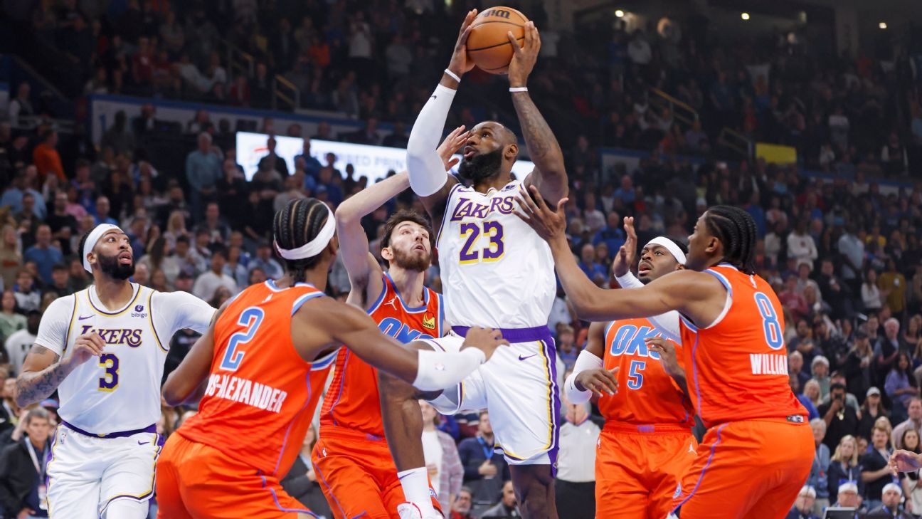 LeBron James leads Lakers to victory with 40 points against Thunder – Bio Prep Watch