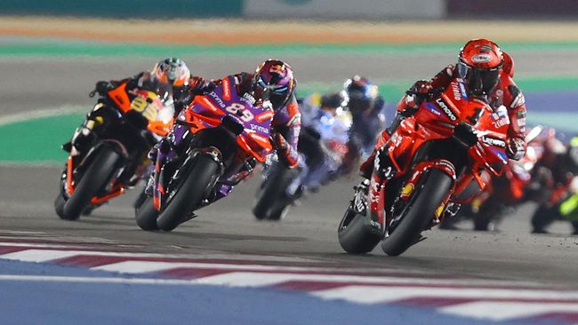 Hasil MotoGP Qatar: Bagnaia Menang, Marquez Nyaris Podium – Manadopedia
